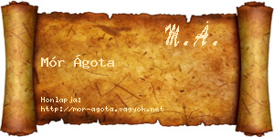 Mór Ágota névjegykártya
